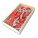 LWR CRAFTS Wooden Mini White Clothespins with Red Heart 48 Pieces in Box