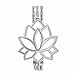 Vie jeune 10pcs Silver Pearl Cage Locket Pendants, Essential Oil Diffuser DIY Necklace Bracelet Jewelry Making Craft, Bulk Beads Aromatherapy Diffuser Charms Gifts for Women (Lotus Flower)