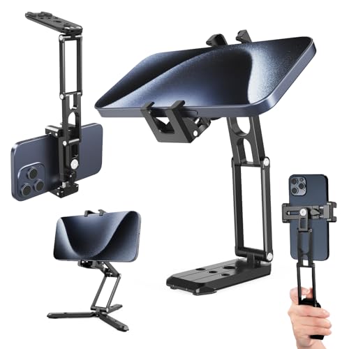 NEEWER SP-04 Handy-Stativhalterung mit kalten Schuhen und 0,64 cm (1/4 Zoll) 3/8 Zoll Löchern, aus Metall, Multi-Winkel und höhenverstellbar, dreifach