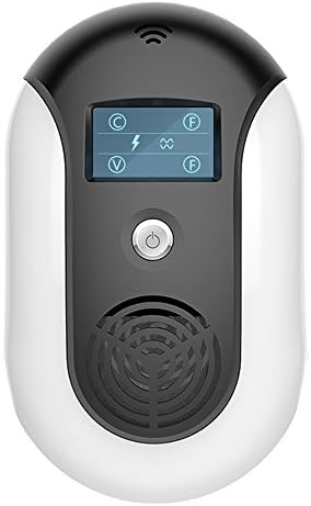 Pest Control Ultrasonic Repellent Smart Electronic Insect Repeller,Multiple Sound Waves Pest Warrior Repelling Plug In for Mice,Bats,Mosquitoes,Flies,Bugs and Roaches(Black)