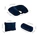 JML 3 in 1 Neck Convertible, Ultra Soft Head Support with Eye Mask and Earplugs for Business, Airplane, Home, 3 in 1 Travel Pillow, Navy