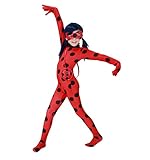 KINOMOTO Lady Bug Costume Girls Marinette Cosplay Jumpsuit (Child M)