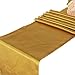 WELMATCH Gold Satin Table Runners - 10 pcs Wedding Banquet Party Event Decoration Table Runners (Gold, 10)