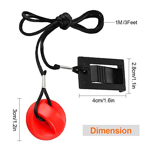 Treadmill Universal Magnet Safety Key for All NordicTrack, Proform, Image, Weslo, Reebok, Epic, Golds Gym, Freemotion, and Healthrider Treadmills