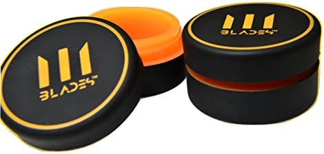 BLADES Smell Proof Container Silicone Herb Stash Jar, Wax Dab Oil Concentrations Carry Case Non Stick Pill Case - Solid Airtight Waterproof Shatter Storage Container 7 ml 0.5 - 1.5 gr Tobacco