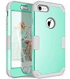 iPhone 8 Case, AOKER [New] [Perfect Fit] [Drop Protection] [Anti-scratch] Three Layer Heavy Duty High Impact Resistant Shockproof Full-Body Protective Case Cover for Apple iPhone 8 (Mint 2)