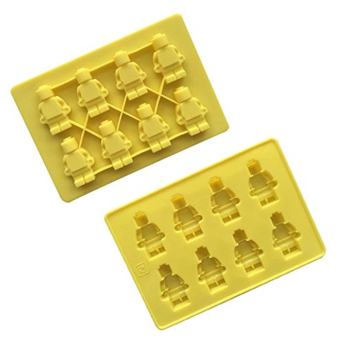 Click Here to See More Images 8 Cups Figure Robot Non-stick Silicone Mold for Chocolate& Candy& Jelly Ice Cube Tray Baking Tools for Cake Biscuit Dishwasher- Microwave Safe