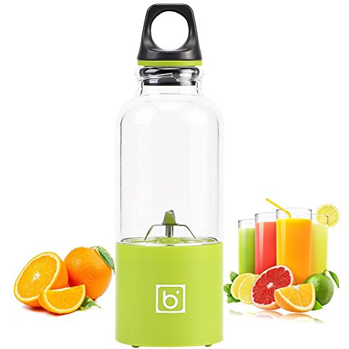 Click Here to See More Images RONSHIN Creative Mini Portable USB Rechargeable Fruit Juicer Machine 500ml (green)