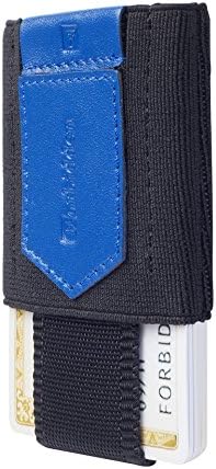 Minimalist Slim Wallet - 10 Card Holders - Cash, Coins or Keys (Blue)