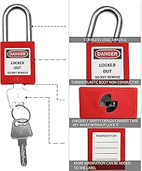 SAFBY 10 Keyed Different Lockout Tagout Locks with