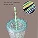 32 PCS Reusable Straws, BPA Free, 9 Inch Colorful Hard Plastic Drinking Straws for Yeti, Mason Jar Tumbler, RTIC, Starbucks, Family or Party Use with 2 Set Cleaning Brush