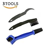 BOBILIFE Bicycle Motorcycle Chain Cleaner Brush Tool, Bike Maintenance Kit, Gear Chain Cleaner Brush, 3 Tools, (Blue)