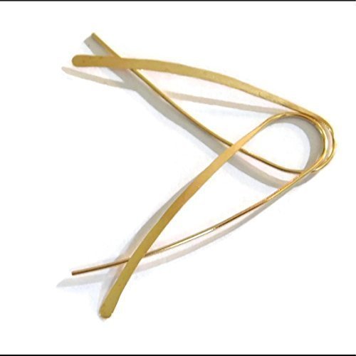 Crossover Earrings - 14K Yellow Gold Filled - Medium Sized - Threader Hoop Earrings
