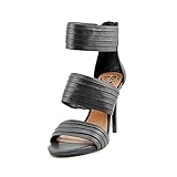 Vince Camuto Fia Women Open Toe Leather Black Sandals