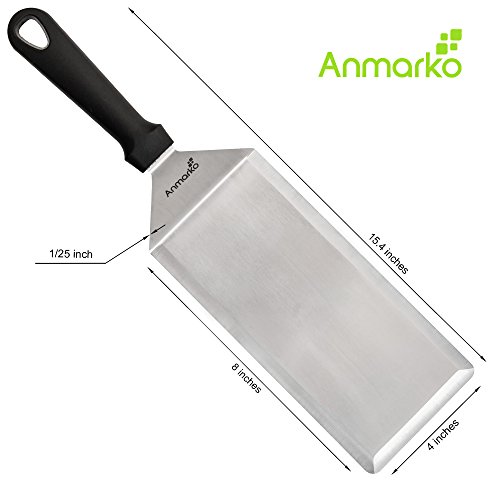 Professional Stainless Steel Spatula Set - Pancake Flipper - Oversized Hamburger Turner and Griddle Scraper – metal utensil great for BBQ , Grill , Flat Top – Commercial Grade