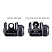 Pinty Front Rear Sight 4/16 Matte-Black Finished & Rugged Aluminum Construction Picatinny Tactical Mount Adjustable Detachable
