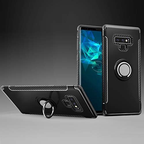 Samsung Galaxy Note 9 Case Ring Holder Kickstand Function, 360 Degree Rotating Ring Holder Grip Case Samsung Note 9 Ultra Slim Thin Hard Cover Samsung Note 9 (Black)