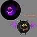Livingly Light Children's Halloween Decorations Cute Hanging Paper Lanterns Black Purple White Kit, one set of 3 - Bat, Ghost, Spider(Small Size)