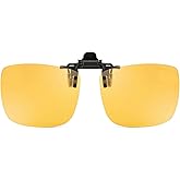 Polarized Clip-on Flip Up Metal Clip Rimless Sunglasses for Prescription Glasses