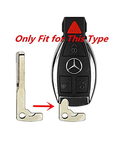 KAWIHEN Uncut Transponder Ignition Key Blank Keyless Remote Key Fob Replacement for Mercedes Benz 4 Buttons IYZ3312 - Thumbnail 2