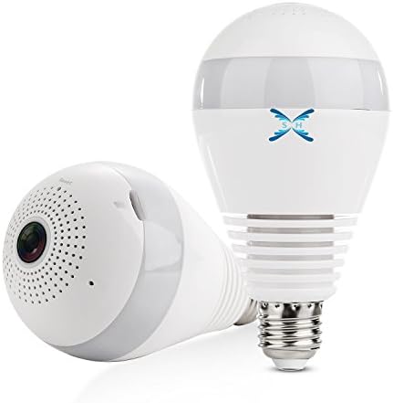 SamHity 360 Degree Fisheye Panoramic IP Camera 2 Megapixel 1080P Wireless Wifi 2.4GHZ Security Camera Super Wide Angle Support IR Night Motion Detection Keep Your Pet &amp; Home Safe (months)