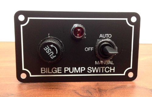 Bilge Pump Marine Boat Bilge Alarm Pump Switch Aluminum Plate 3.25" By 2.5" LED Indicators, S - Canada Boat In Line Fuse Holders 12v - Foto 11