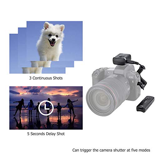 JJC Radio Wireless Remote Control Shutter Release for Canon EOS Rebel T6 T7 T5 T8i T7i T6i T6s