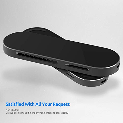 USB C Hub Adapter Aluminum Slim USB C 7-in-1 Reader with USB 3.0 Ports TF SD Card Reader Type C Anti-wear Mirror Surface Power Delivery Compatible for MacBook Pro Phone Other USB C Devices