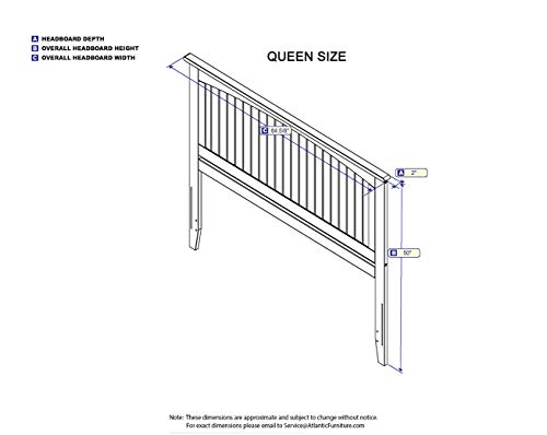 Atlantic Furniture Nantucket Headboard, Queen, White