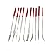 uxcell 160 x 4mm Lapidary Bent Curved Diamond Needle Files Red Handle 10 Pcs