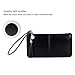Befen Soft Leather Smartphone Zipper Wristlet Clutch Wallet - Black
