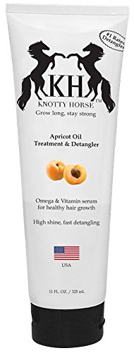 Knotty Horse Apricot Oil Treatment and Detangler for Horses — Detangles and Promotes Healthy Growth, Softness and Shine for Horse Hair — 2 Sizes (1.5 oz and 11 oz) (11 oz)