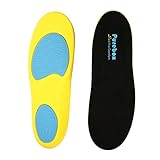 Shoe Insoles Orthotics Shoe Inserts Arch Support Shock Absorption Insoles Comfort Cushioning Gel Heel Full Length (Size:Men 8-12)