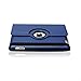 Zeox New iPad 9.7 inch 2017 / iPad Air Case - 360 Degree Rotating PU Leather Stand Protective Cover with Smart Auto Wake/Sleep for Apple New iPad 9.7 inch 2017/ iPad Air, Navy Blue