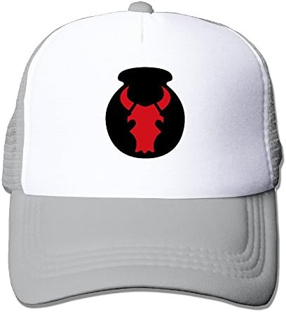 MG Custom 34th RedBull Infantry Division SSI Unisex Adjustable Sports Snapback Mesh Hat Ash