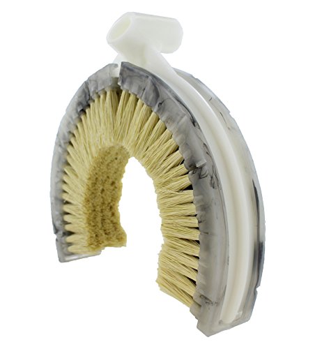 Magnolia Brush 600 Plastic Block Truck Exhaust Stack Cleaning Brush, Tampico Fiber Bristles, 1-3/4" Trim, 9" Overall Diameter, 1-7/8" Width, White