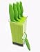 Green Kitchen Ceramic Knives Set AND Universal Knife Block COMBO; Bonus FREE Ceramic Peeler; best knife holder; premium knives set; porcelain knives, professional quality
