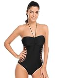 Ekouaer Womens Strappy One Piece Swimsuit Sexy Hollow Out Monokini Bathing Suit