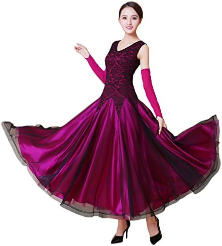 NAKOKOU Ballroom Dance Dress Sleeveless Waltz Smooth Ballroom Dance Flamenco Dress