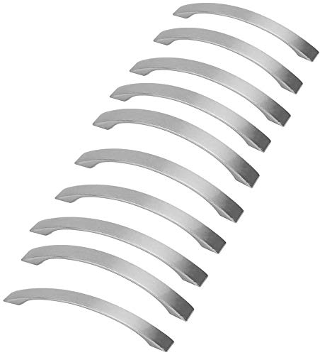 MARGUERASW 10 Pack Cabinet Handles Brushed Nickel Cabinet Pulls Kitchen Cabinet Handles,Brushed Nickel Kitchen Cabinet Handles Hole Centers 96mm