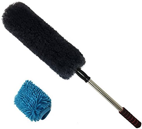 Car Duster - Microfiber Duster - Strong Decontamination Own Wax - Lint - Unbreakable Extendable Soft Handle