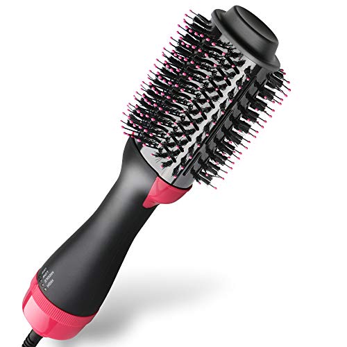 GESPERT Hair Dryer and Volumizer Brush in One Tool, Negative Ion Hot Air Blow Dryer Brush One Step Straightening Curl Styling Reduce Frizz and Static