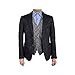 Epoint EGC1B02D-XL Grey Black Patterned Urban Gift Waistcoat Woven Microfiber Gift Ideas for Husband X-Large Vest