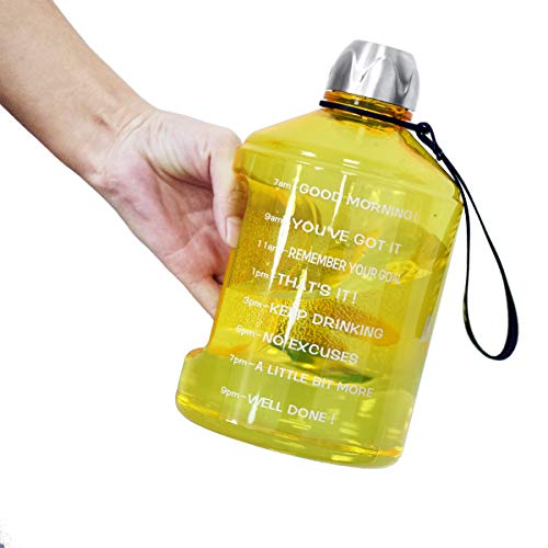 image for BuildLife 43OZ(1.3L) Water Bottle Motivational Fitness Workout with Ti