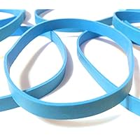 Blue Rubber Bands ~ Non-Latex Safety Heavy Duty Large Easy ID ~ Bundle Secure Prepare ~ Use For Office Home RC Camp Hike Fish Hunt ~ Pros Use ~ 10 Pack Kit ~ Ten Pk ~ Size # 64-3 1/2" x 1/4" Long Wide