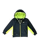 Nike Therma-FIT KO Hoodie - Boys 4 - 7 ATHLETIC FULL ZIP SHIRT GREY/LIME