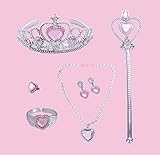 Butterfly Craze Princess Dress up Accessories Jewelry Set with Tiaran Crown for Birthday Party Favor