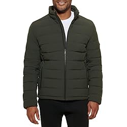 DKNY Men's Jon Quilted Stand Collar Puffer
