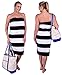 Consumable Depot %100 Cotton, Cabana, Stripe Designed Beach, Bath, Pool, Towel, Made in Turkey (Black White)