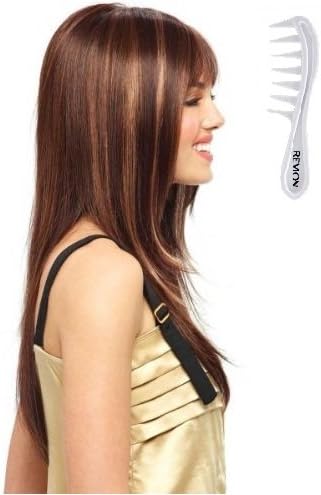 AmoreSTEVIE Monofilament Wig Collection by Rene of Paris and Wig Lift Comb - MEDIUM BROWN